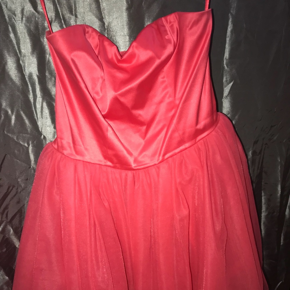 Red mini dress
